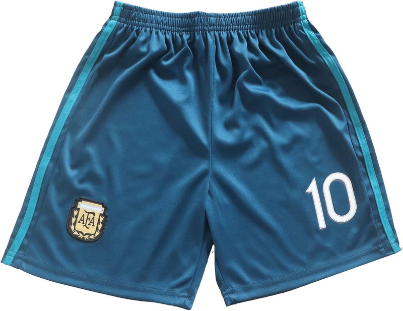 ORGBRAIN 2021 Argentina Away Copa-American #10 Kids Soccer Jersey & Shorts Set Youth Sizes - Image 5